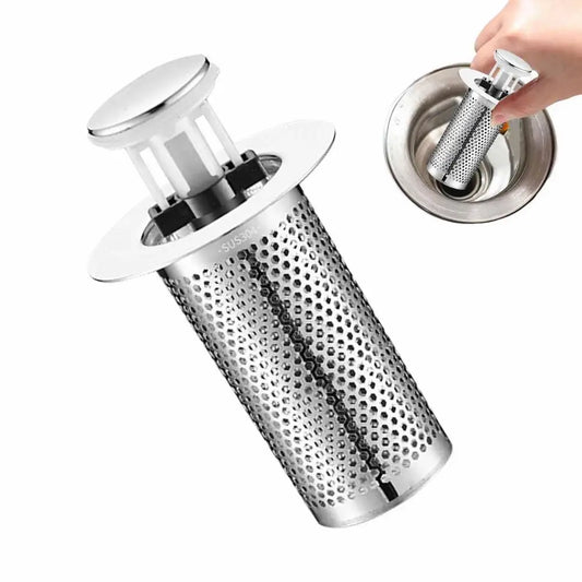 Stainless Steel Floor Drain Filter Washbasin Plug Anti Odor Pop-Up Bounce Core Basin Stopper Hair Catcher Shower Sink Strainer
