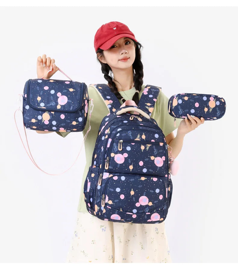 Child Girl Backpacks Primary Junior High School Bags for Girls Children Kids Bookbag Backpack 2025 Back to School Girl Schoolbag