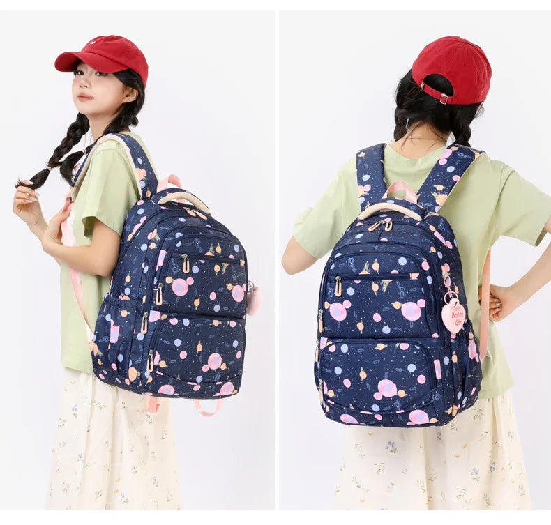 Child Girl Backpacks Primary Junior High School Bags for Girls Children Kids Bookbag Backpack 2025 Back to School Girl Schoolbag