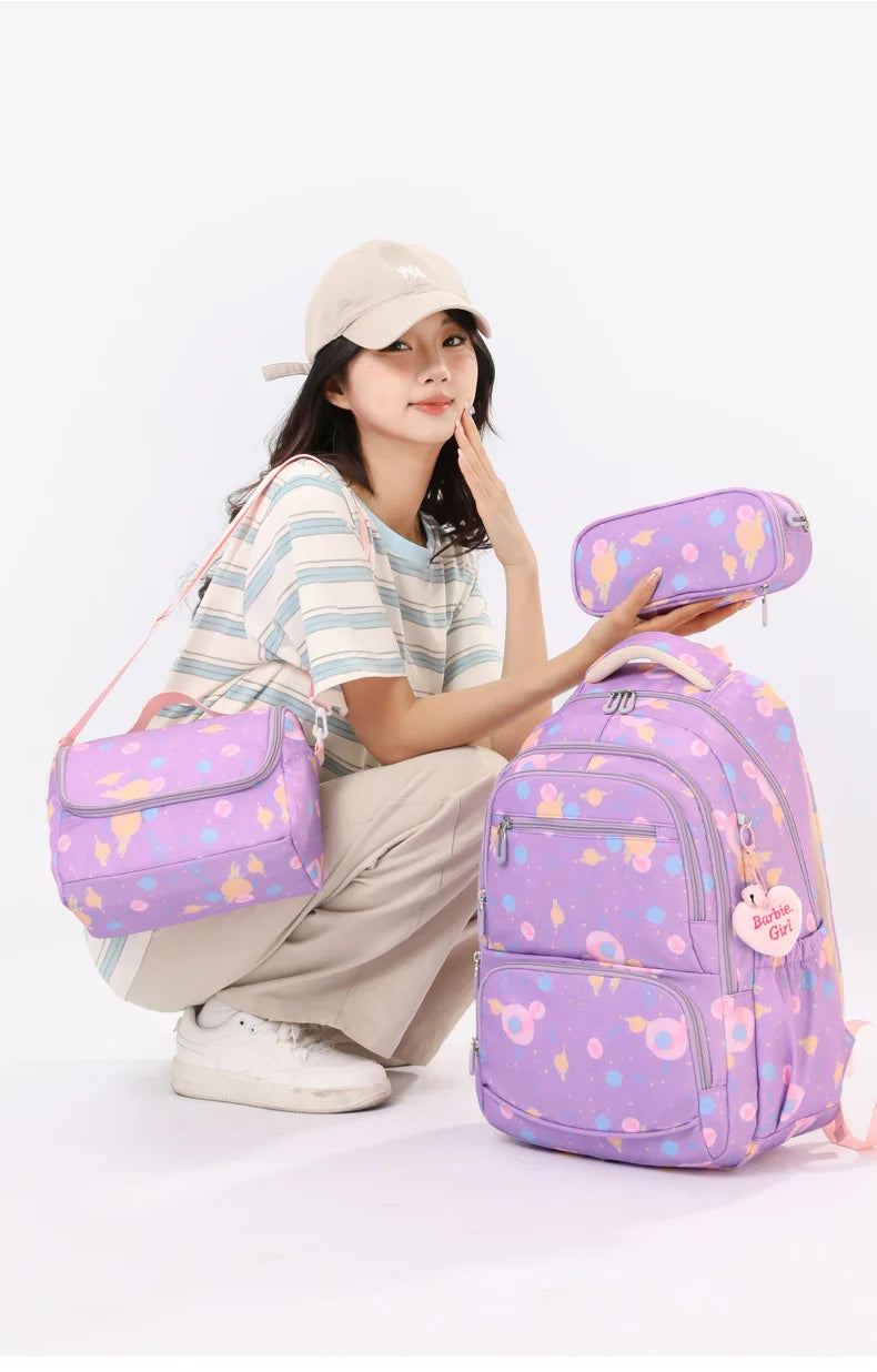 Child Girl Backpacks Primary Junior High School Bags for Girls Children Kids Bookbag Backpack 2025 Back to School Girl Schoolbag