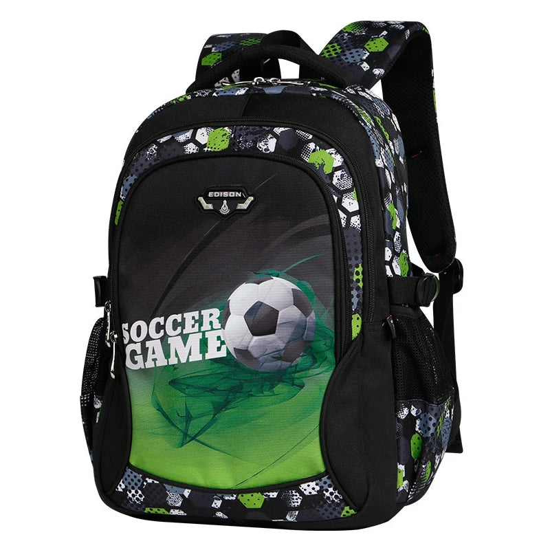 Top Quality Orthopedic Boys School Bags Football Pattern Backpacks Children Kids Satchels Boys Shoulder School Bag Kids Packsack