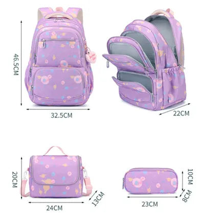 Child Girl Backpacks Primary Junior High School Bags for Girls Children Kids Bookbag Backpack 2025 Back to School Girl Schoolbag