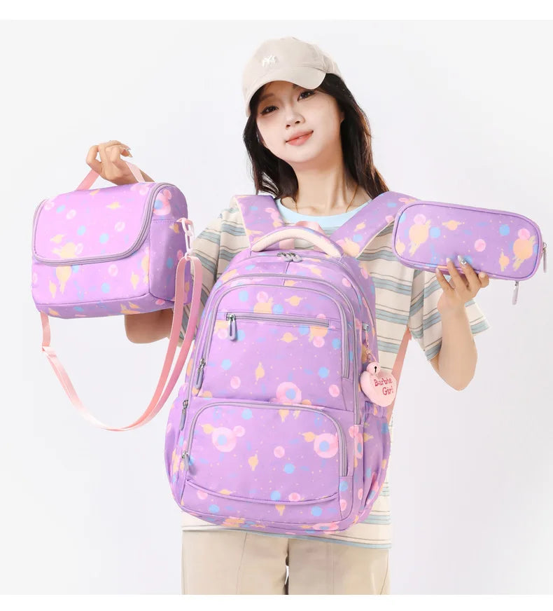 Child Girl Backpacks Primary Junior High School Bags for Girls Children Kids Bookbag Backpack 2025 Back to School Girl Schoolbag