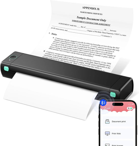 Phomemo Portable A4 Printer M08F A4 & Letter Printer Wireless Thermal Travel Printer for Office/Travel/Small Business