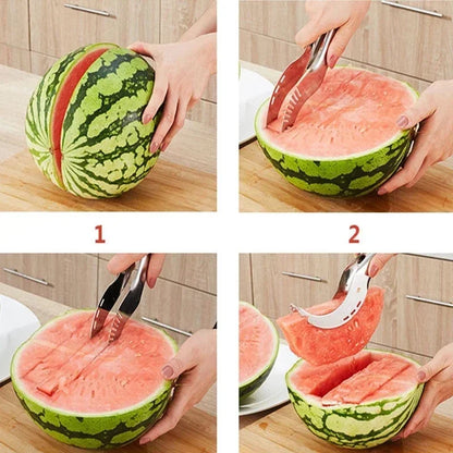 Stainless Steel Windmill Watermelon Cutter Artifact Salad Fruit Slicer Cutter Tool Watermelon Digger Kitchen Accessories Gadgets