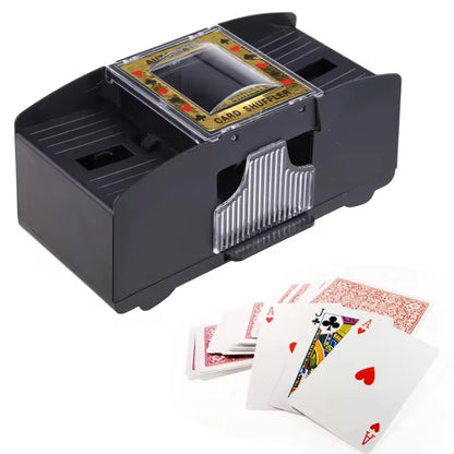 New Automatic Poker Card Shuffler Board Games Battery Operated Playing Cards Shuffle 2 Deck Automatic Hand Crank