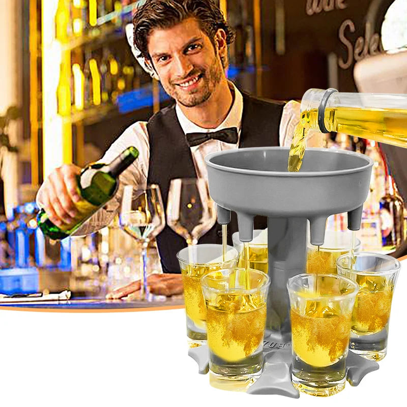 Shot Dispenser Wine Liquor 6 Shot Glass Dispenser And Holder Dispenser Fill Beer Cups Swim Pool Party Bar drinking game Tools