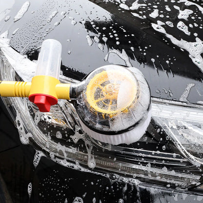 Car Detailing Auto Washer Foam Wash Brush Mop Automatic Rotating Brushes 360° Long Handle Car Wash Mop Car Washing Accessories