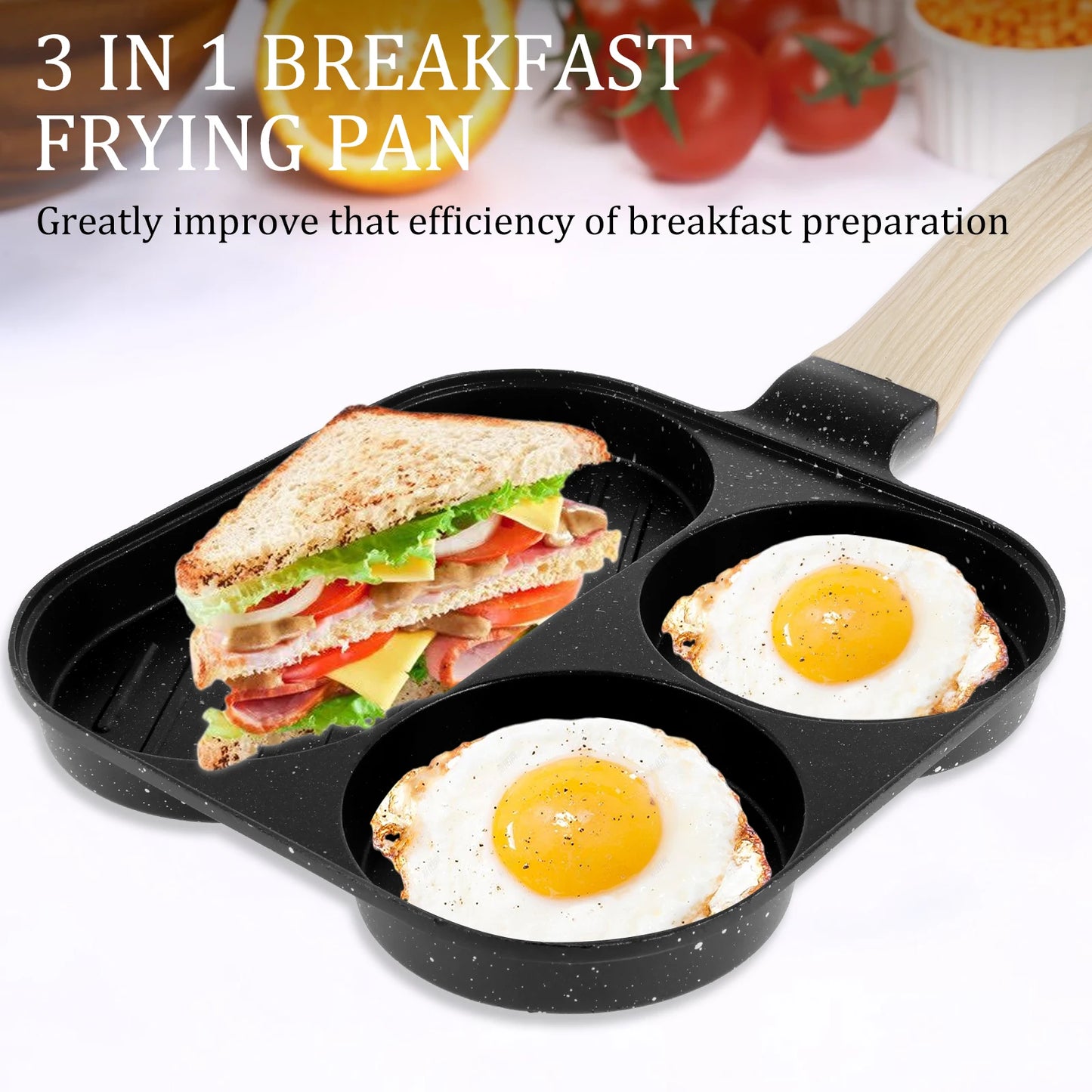 Egg Frying Eco-Friendly Non-Stick Aluminum Alloy Omelet Pan – Suitable for Gas and Induction Cookers