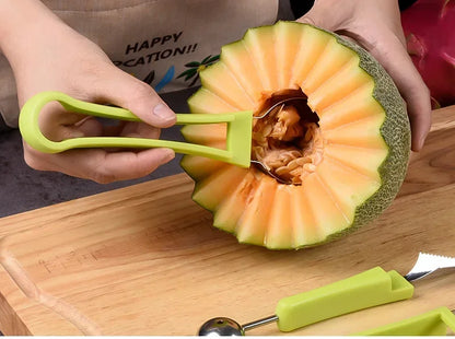 Watermelon Slicer Cutter Scoop Fruit Carving Knife Cutter Fruit Platter Fruit Dig Pulp Separator Kitchen Home Gadgets Tools