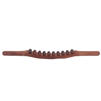 8/20 Beads Universal Back Massage Tendons Beech Wood Scraping Stick Point Treatment Guasha Relax Therapy Tool Abdominal Massager