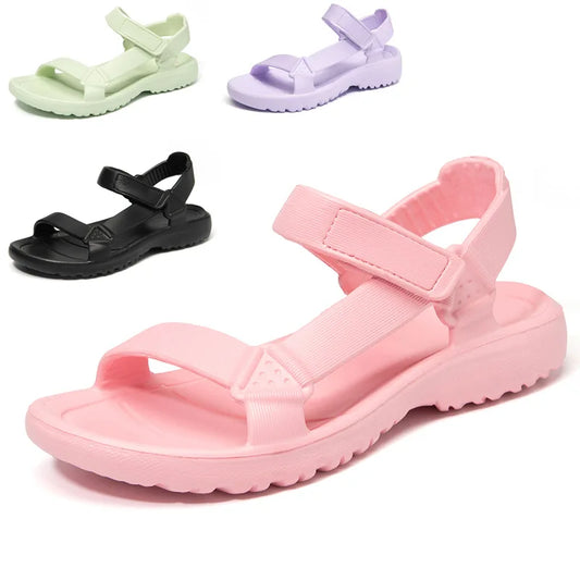 Summer Women's sandals  EVA fashion velcro soft sole lightweight eva material sandals slippers beach shoes