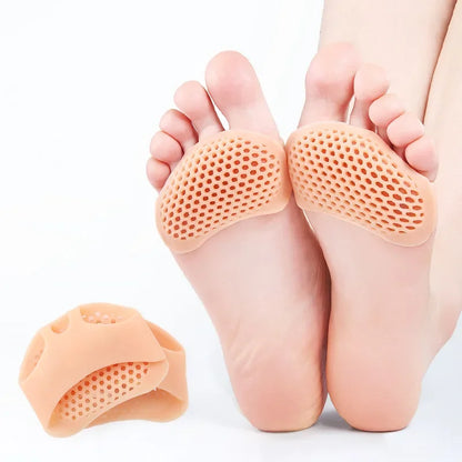 2Pcs Silicone Feet Care Socks Moisturizing Gel Heel Thin Socks with Hole Cracked Foot Skin Care Protectors Lace Heel Cover