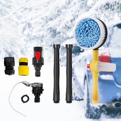 Car Detailing Auto Washer Foam Wash Brush Mop Automatic Rotating Brushes 360° Long Handle Car Wash Mop Car Washing Accessories