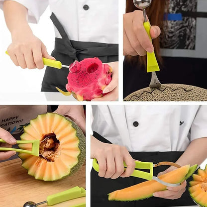 Watermelon Slicer Cutter Scoop Fruit Carving Knife Cutter Fruit Platter Fruit Dig Pulp Separator Kitchen Home Gadgets Tools