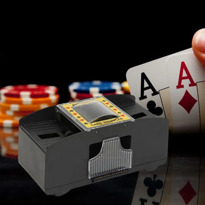 New Automatic Poker Card Shuffler Board Games Battery Operated Playing Cards Shuffle 2 Deck Automatic Hand Crank