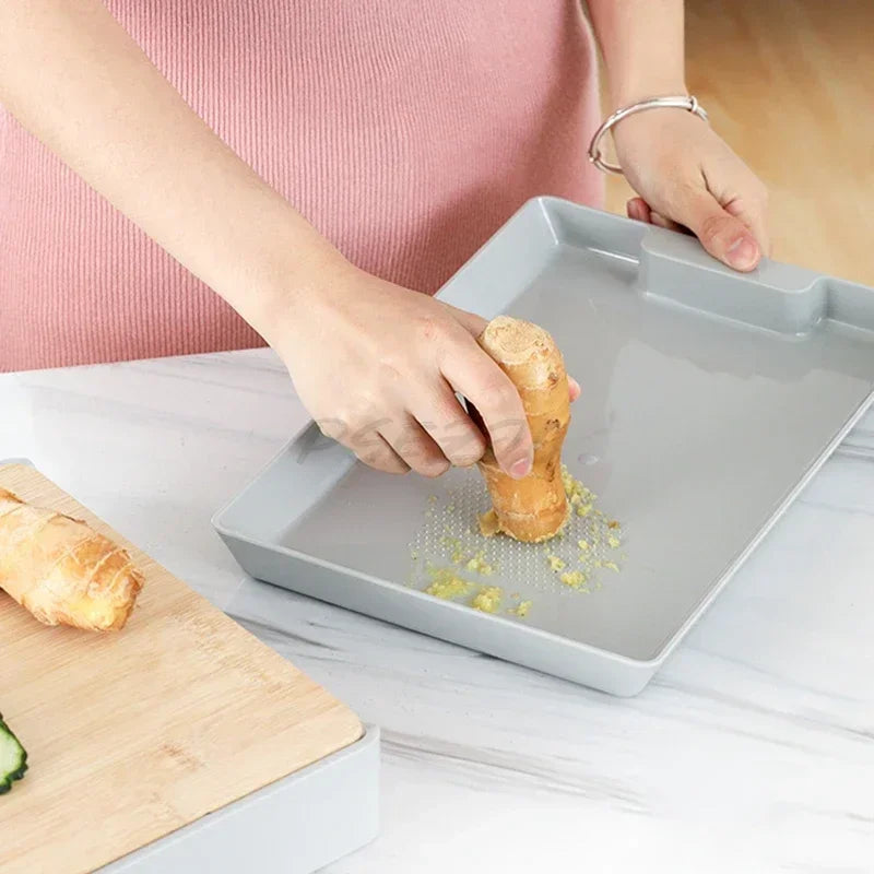 Kitchen Cutting Board Removable Storage and Drainage Fruit Vegetable and Meat Chopping Board Drawer Style Plate