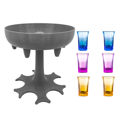 Shot Dispenser Wine Liquor 6 Shot Glass Dispenser And Holder Dispenser Fill Beer Cups Swim Pool Party Bar drinking game Tools