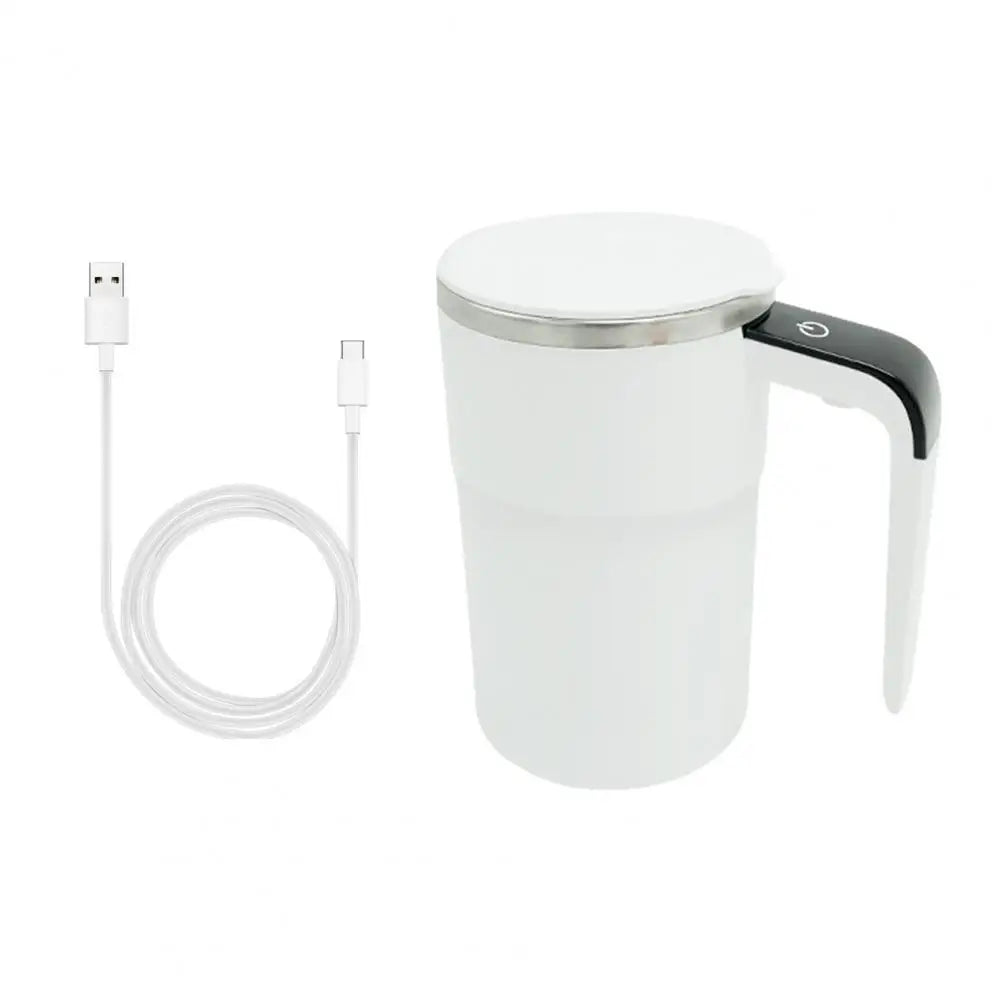 Self Stirring Coffee Mug Automatic Magnetic Stirring Coffee Mug with LCD Display Rotatable Metal Mixing Cup for Office Tazos