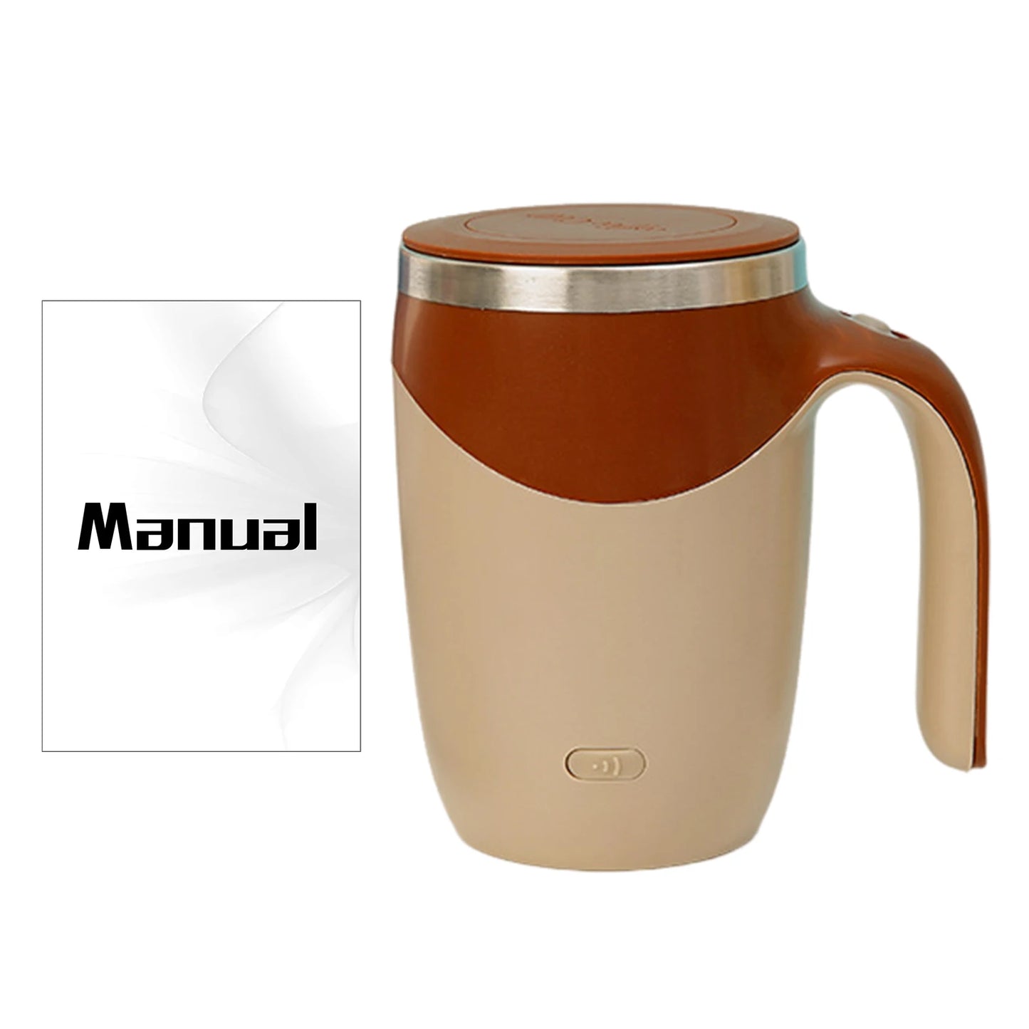 Self Stirring Coffee Mug Automatic Magnetic Stirring Coffee Mug with LCD Display Rotatable Metal Mixing Cup for Office Tazos