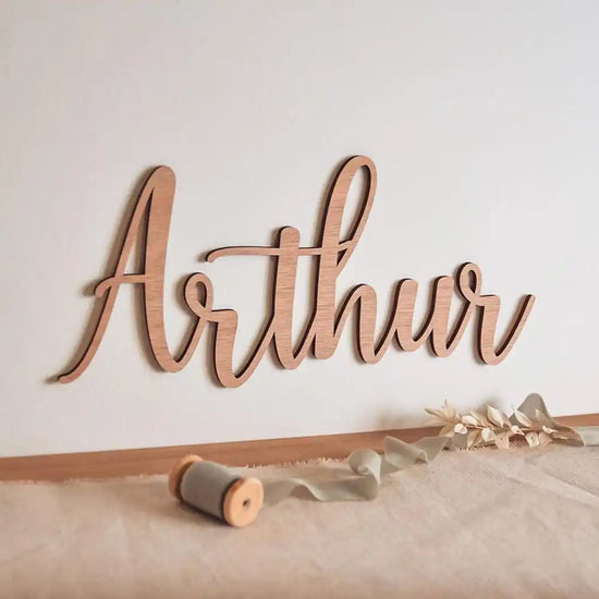 Custom Name Sign for Wall Decoration, Wedding Party, Wood or Acrylic, Name Tags, Letter Wall Art, 10-20in Size