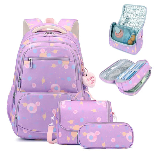 Child Girl Backpacks Primary Junior High School Bags for Girls Children Kids Bookbag Backpack 2025 Back to School Girl Schoolbag