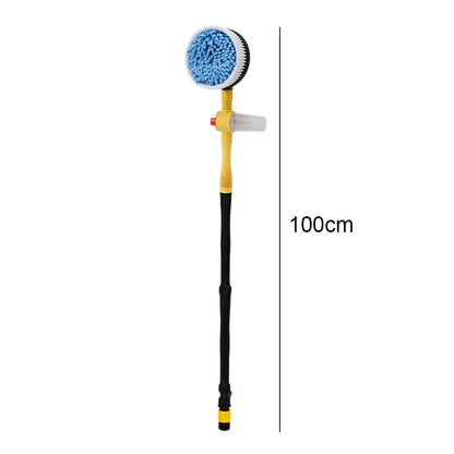 Car Detailing Auto Washer Foam Wash Brush Mop Automatic Rotating Brushes 360° Long Handle Car Wash Mop Car Washing Accessories