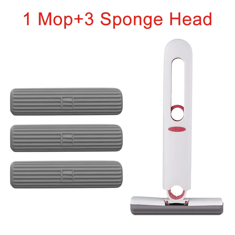 Portable Mini Mop Foldable Household Cleaning Mop Hands-free Washing for Cleaning Floor Office Window Car Cleaning Tools