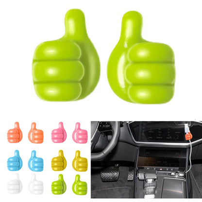 2pcs Hand-shaped Rubber Holder Multifunctional Self Adhesive Mini Hook for Car Wire Data Line Glasses Keys Tower Organizer Hooks