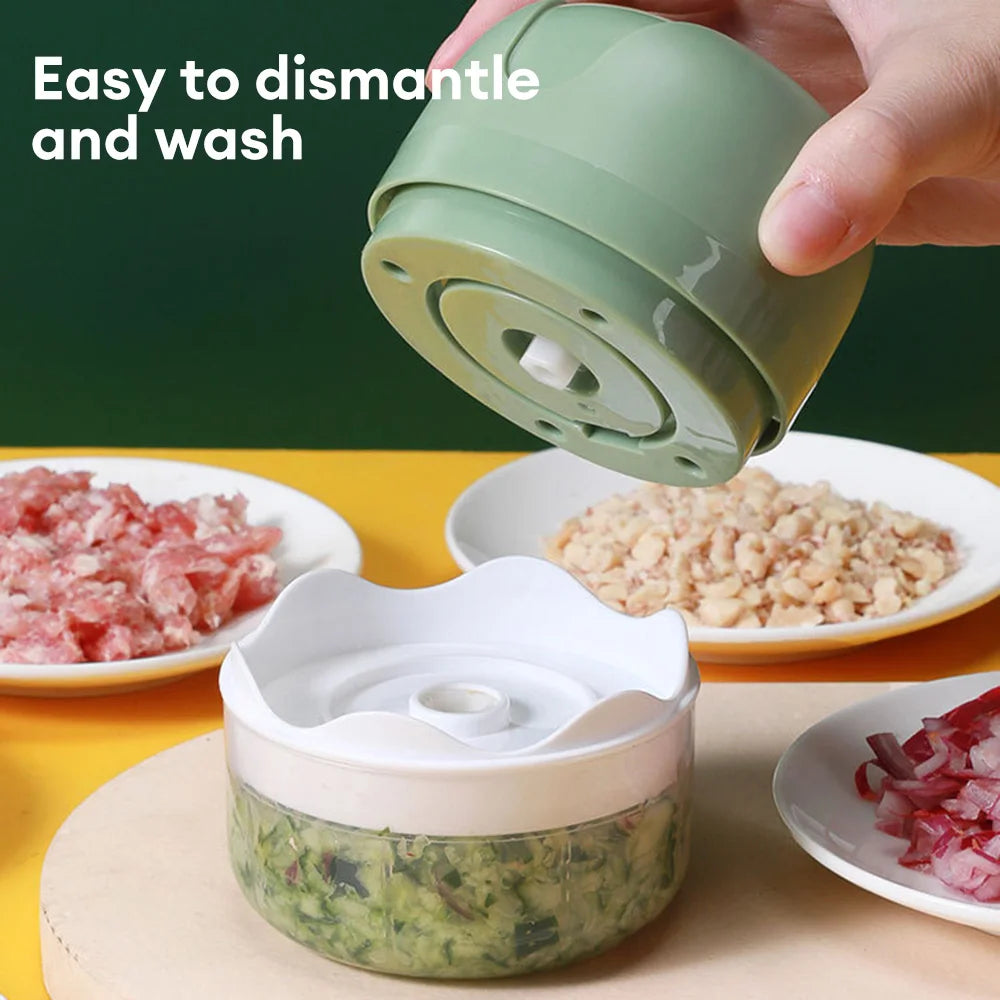 250ml Electric Food Processor Mini Garlic Press Garlic Crusher Vegetable Chopper Garlic Ginger Chili Masher Kitchen Gadget