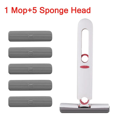 Portable Mini Mop Foldable Household Cleaning Mop Hands-free Washing for Cleaning Floor Office Window Car Cleaning Tools