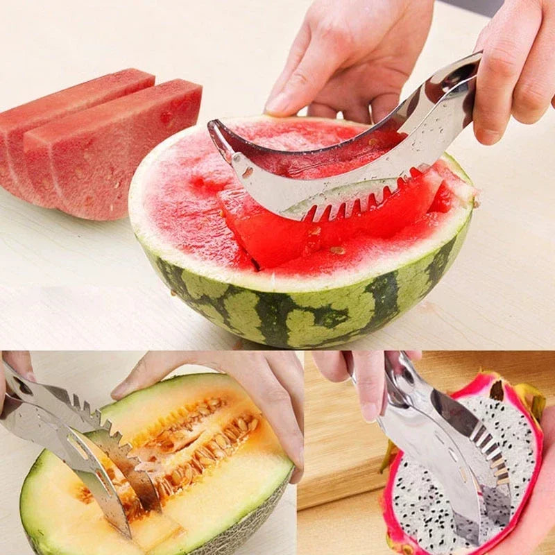 Stainless Steel Windmill Watermelon Cutter Artifact Salad Fruit Slicer Cutter Tool Watermelon Digger Kitchen Accessories Gadgets