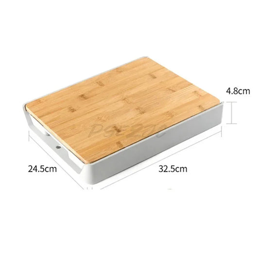 Kitchen Cutting Board Removable Storage and Drainage Fruit Vegetable and Meat Chopping Board Drawer Style Plate