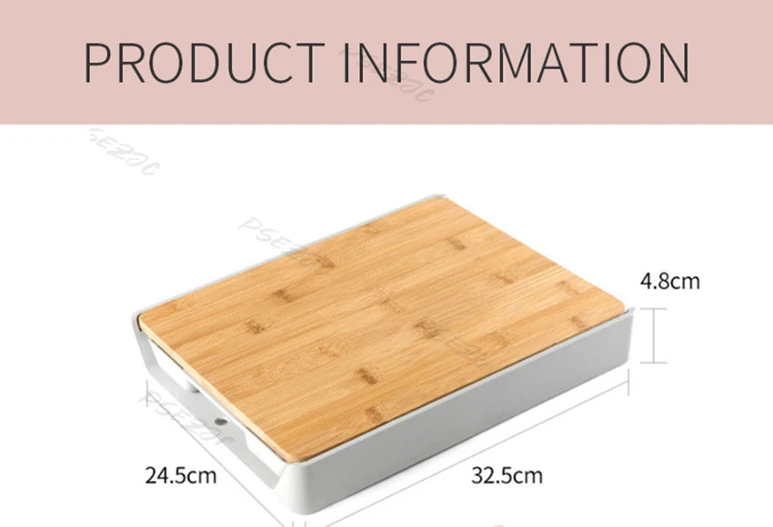 Kitchen Cutting Board Removable Storage and Drainage Fruit Vegetable and Meat Chopping Board Drawer Style Plate