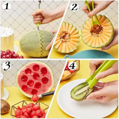 Watermelon Slicer Cutter Scoop Fruit Carving Knife Cutter Fruit Platter Fruit Dig Pulp Separator Kitchen Home Gadgets Tools