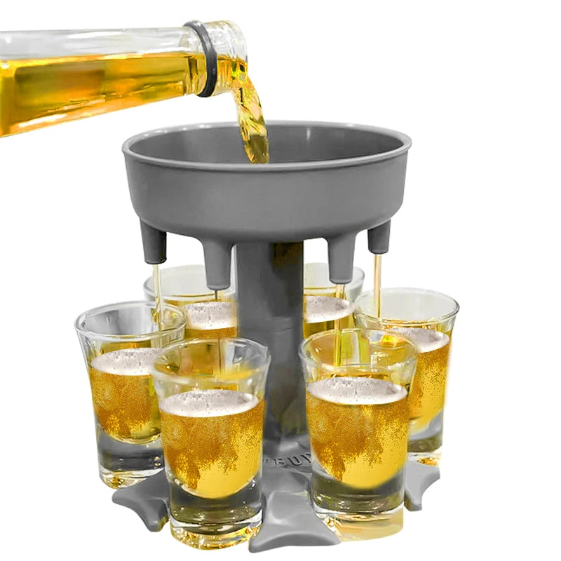 Shot Dispenser Wine Liquor 6 Shot Glass Dispenser And Holder Dispenser Fill Beer Cups Swim Pool Party Bar drinking game Tools