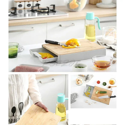 Kitchen Cutting Board Removable Storage and Drainage Fruit Vegetable and Meat Chopping Board Drawer Style Plate