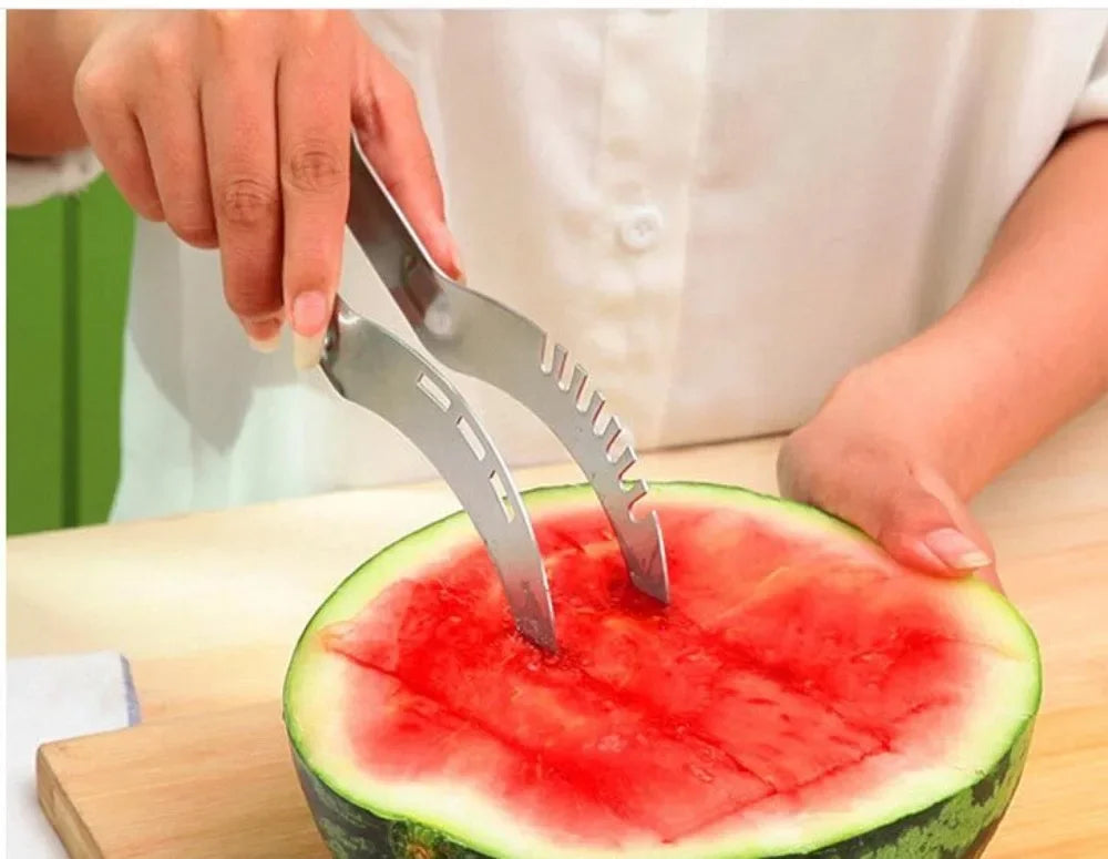 Stainless Steel Windmill Watermelon Cutter Artifact Salad Fruit Slicer Cutter Tool Watermelon Digger Kitchen Accessories Gadgets