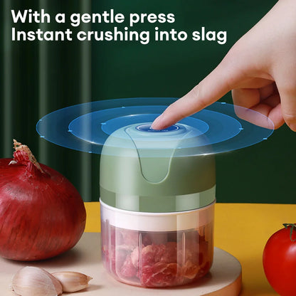 250ml Electric Food Processor Mini Garlic Press Garlic Crusher Vegetable Chopper Garlic Ginger Chili Masher Kitchen Gadget