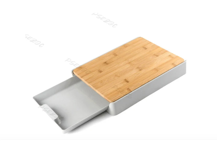 Kitchen Cutting Board Removable Storage and Drainage Fruit Vegetable and Meat Chopping Board Drawer Style Plate