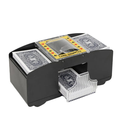 New Automatic Poker Card Shuffler Board Games Battery Operated Playing Cards Shuffle 2 Deck Automatic Hand Crank