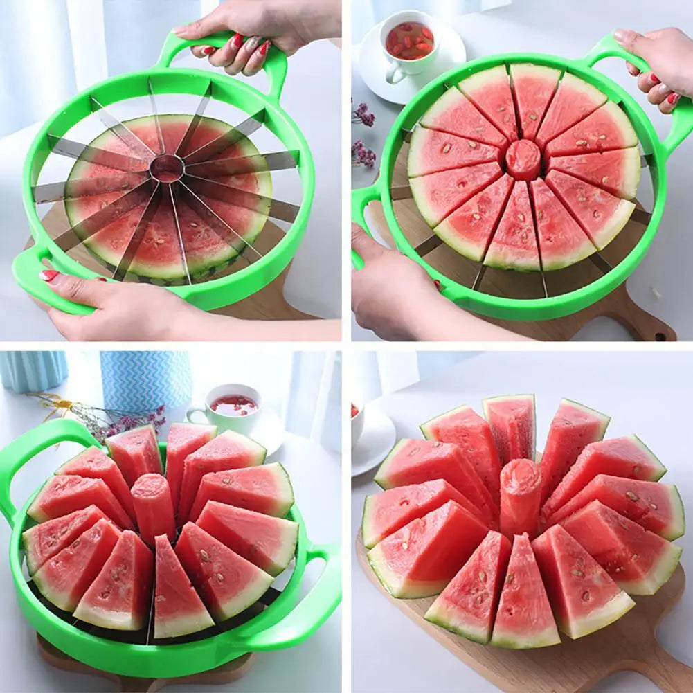 High-quality Watermelon Slicer 12 Piece Safe Fruit Cutter with Comfortable Non-Slip Handle Watermelon Slicing Tool Home Supply