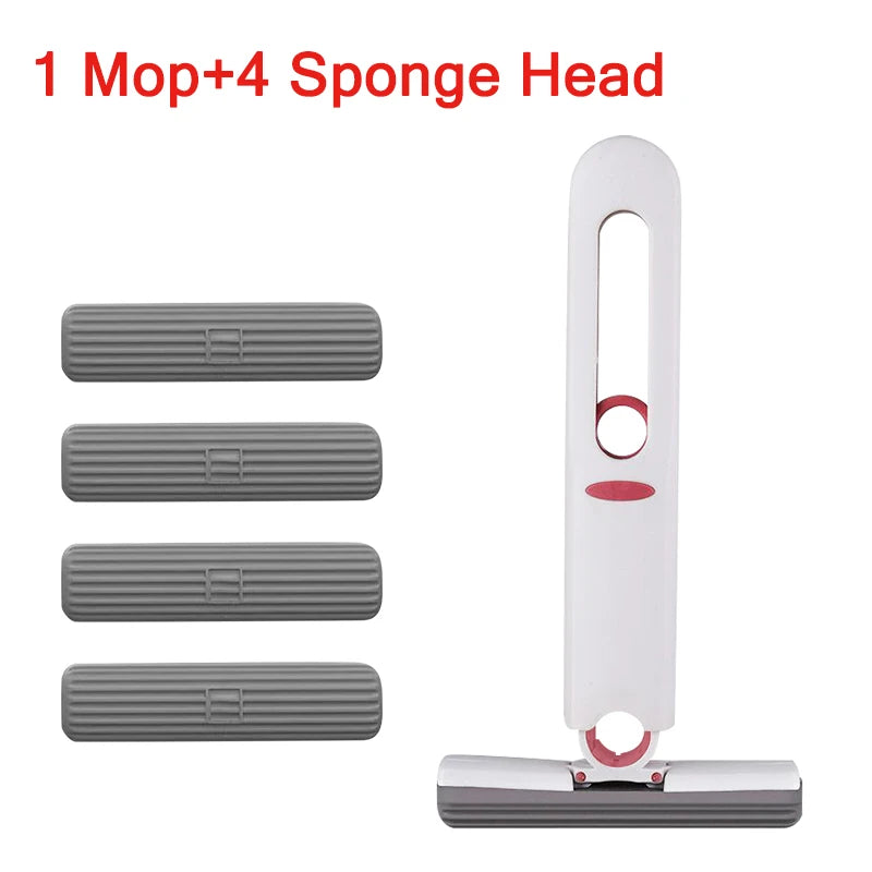 Portable Mini Mop Foldable Household Cleaning Mop Hands-free Washing for Cleaning Floor Office Window Car Cleaning Tools